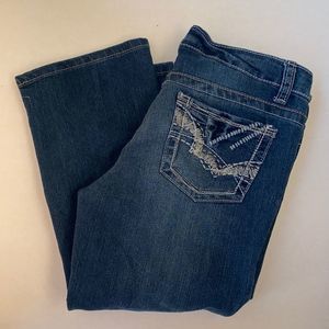 Karma Blue Ultra Stretch Blue Capri/Crop Jeans -11